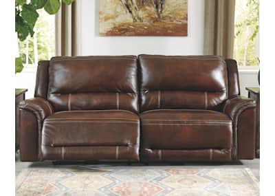 Catanzaro Power Reclining Sofa Mahogany Dufresne Furniture and
