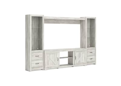 Bellaby 4 Piece Entertainment Unit Whitewash Dufresne