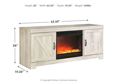 Whitewash electric fireplace tv stand top