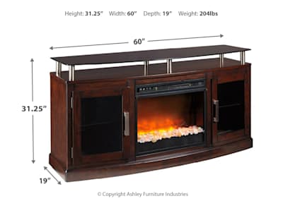 Dark cherry on sale fireplace tv stand