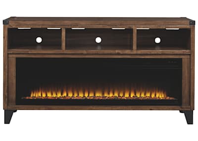 Royard Large TV Stand with Electric Fireplace Ashley Canada