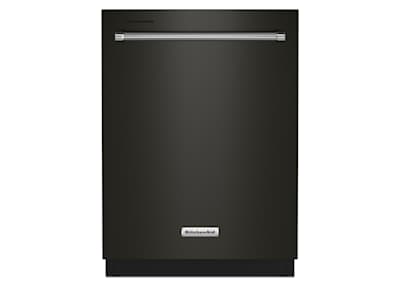 Black dishwasher stainless steel tub top