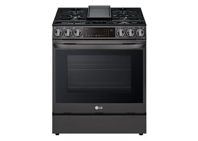 Lg gas store range black stainless