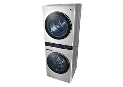 LG STUDIO Wash Tower WSEX200HNA Noble Steel Dufresne