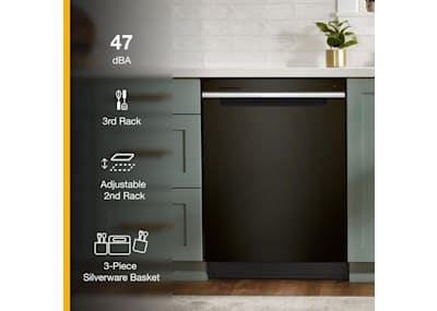 Black stainless whirlpool dishwasher sale