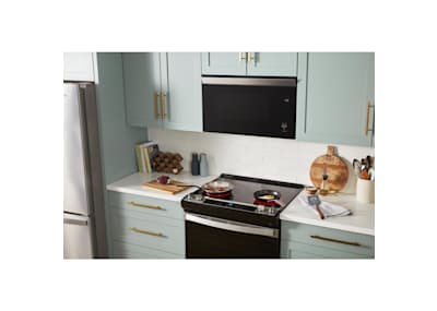 Whirlpool over the range store microwave black stainless