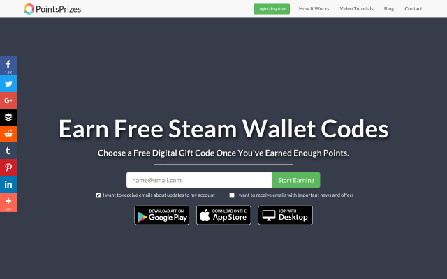PointsPrizes Steam Wallet Codes Refer a Friend Program