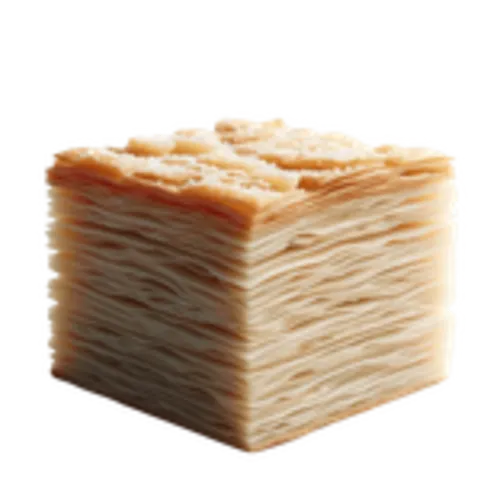 Een stapel bladerdeeg