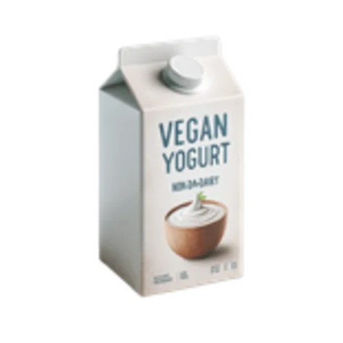 Een pak vegan yoghurt