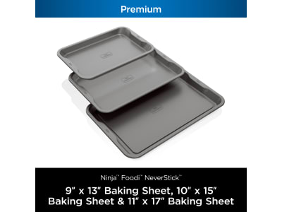 Ninja NeverStick™ Premium 3-Piece Baking Sheet Set Bakeware - Ninja