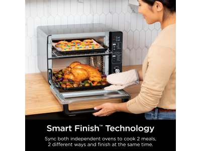 Ninja - 12-in-1 Smart Double Oven, FlexDoor, Smart Thermometer, Smart  Finish