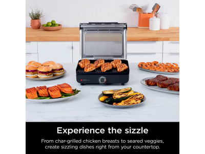 Ninja Sizzle Smokeless Indoor Grill with Nonstick Grill Plate, GR100 