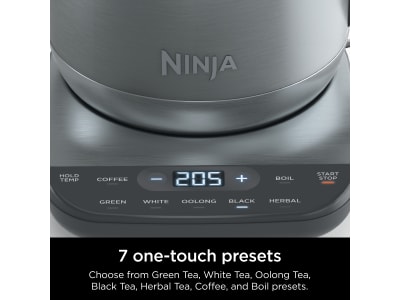  Ninja KT200 Precision Temperature Electric Kettle, 1500 watts,  BPA Free, Stainless, 7-Cup Capacity, Hold Temp Setting, Silver: Home &  Kitchen