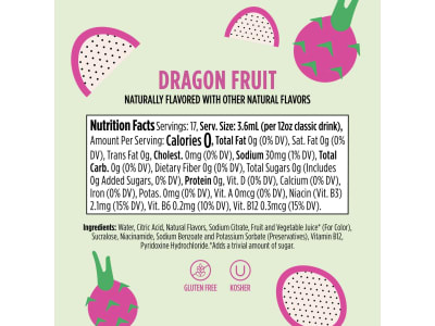 Ninja Sweetened Dragon Fruit Thirsti VITAMINS Flavored Water Drops/3pk  WCFDGFTAM