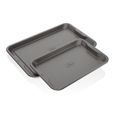 3-Pack Nonstick Bakeware Set, Baking Cookie Sheets, Heavy Duty Rectangular  Deep-Dish Cake Pan for Oven (Black)