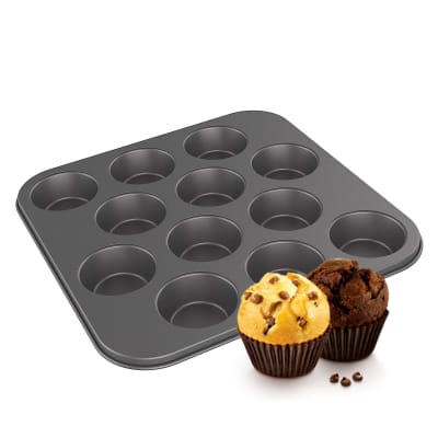 Ninja B30212 Foodi NeverStick Premium 12 Cup Muffin Pan, Nonstick, Oven  Safe up to 500⁰F, Dishwasher Safe, Grey