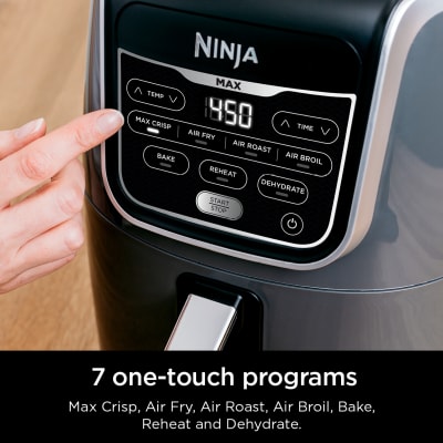 Ninja AF101 Air Fryer that Crisps, Roasts, Reheats, & Dehydrates, for  Quick, Easy Meals, 4 Quart Capacity, & High Gloss Finish, Grey