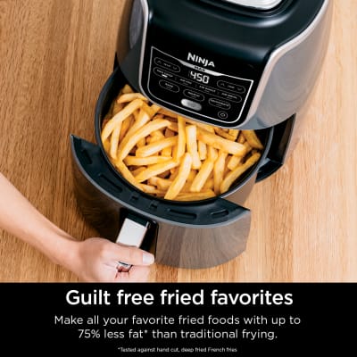 NINJA AF101 Air Fryer Crisp Roast Reheat Dehydrate Quick & Easy 4 Quart  Grey