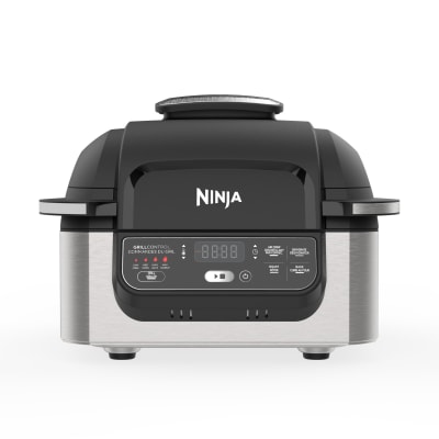 Ninja AG301 Foodi 5-in-1 Indoor Electric Grill with Air Fry, Roast, Bake &  Dehydrate - Programmable, Black/Silver