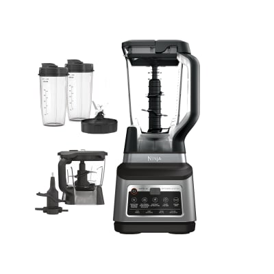 Ninja BL770AMZ Mega Kitchen System, 72 oz. Pitcher, 8-Cup Food Processor,  16 oz. Single Serve Cup, 1500-Watt, Black