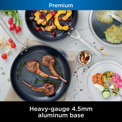 Ninja CW90026 Extended Life Premium Ceramic 10.25 Fry Pan, Nonstick Fry  Pans, Pots, PFAS Free, Healthy Cooking, Oven Safe to 550°F, Dishwasher  Safe