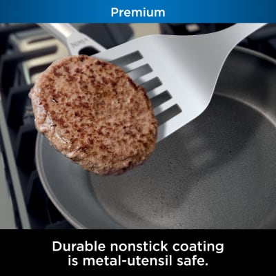 NINJA Foodi NeverStick 12-Piece Stainless Steel Nonstick Cookware