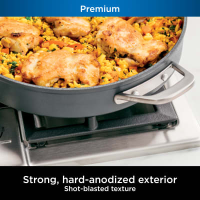 Ninja Foodi NeverStick Premium Anti-Scratch Nest System 5-Qt. Sauté Pan with Glass Lid