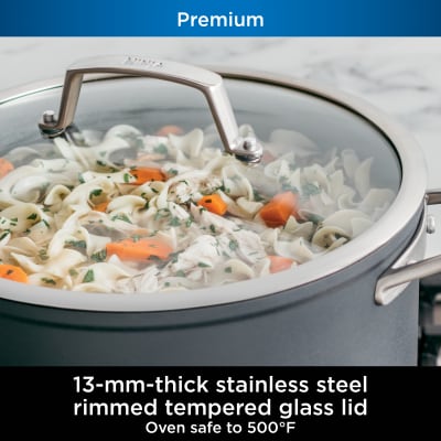 Home Appliance Stainless Steel Stock Pot with Clear Glass Lid