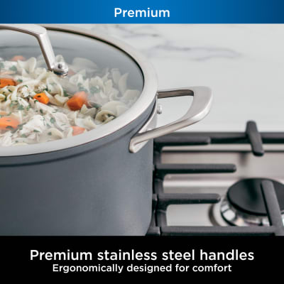 Cook N Home 10.5 qt. Hard-Anodized Aluminum Nonstick Stock Pot in