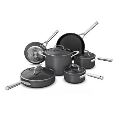 Induction Stainless Steel w/Hard-Anodized Cookware Set