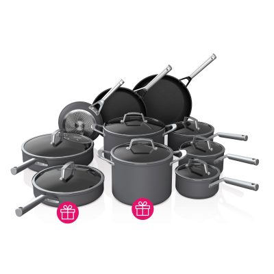 Ninja NeverStick™ Premium 17-Piece Cookware Set; Euro-Pro® Bundle