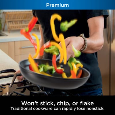 Ninja Foodi NeverStick Premium 14-Piece Cookware Set, Slate Grey
