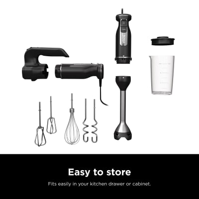 Ninja® Foodi® Power Mixer™ System Hand Blender and 5-Speed Hand Mixer Combo Hand  Blenders - Ninja