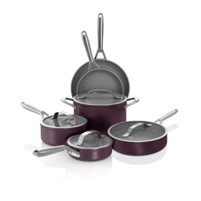 Ninja NeverStick™ Ceramic Pro™ 10-Piece Cookware Set Black Cherry