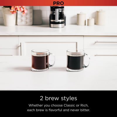  Ninja DCM201 14 Cup , Programmable Coffee Maker XL Pro with  Permanent Filter, 2 Brew Styles Classic & Rich, 4 Programs Small Batch,  Delay Brew, Freshness Timer & Keep Warm, Stainless