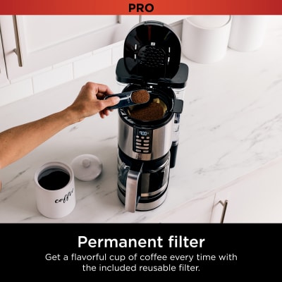  Ninja CE251 12-Cup Programmable Coffee Brewer with Permanent  Filter, 2 Brew Styles Classic & Rich, Adjustable Warming Plate, 60 oz.  Removable Water Reservoir, 24-hr Delay Brew &, Black/Stainless Steel: Home 