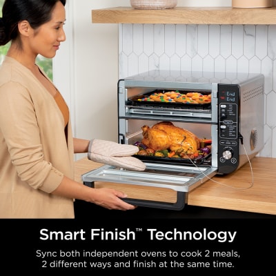 Ninja Double Oven can finish two meals at the same time