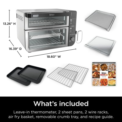 Ninja 12-in-1 Smart Double Oven with FlexDoor | DCT451