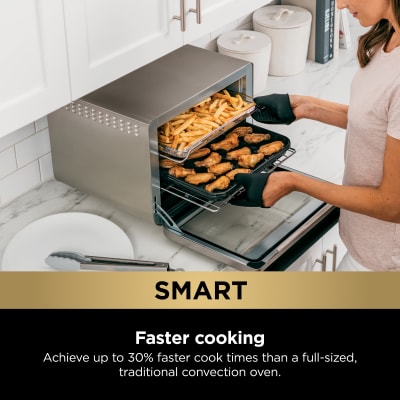 Ninja Foodi Digital Fry, Convection Oven, Toaster, Air Fryer, Flip-Away for Storage, with XL Capacity, and A Stainless Steel Finish, Size: 8 in