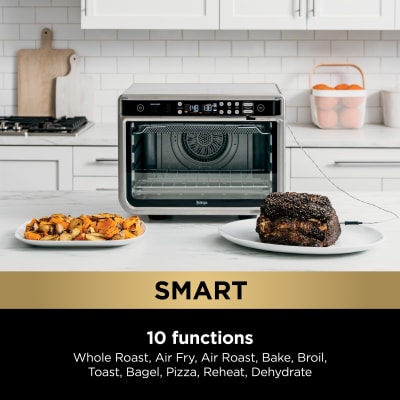 Ninja DT251 Foodi 10-in-1 Smart XL Air Fry Oven, Bake, Broil, Toast, Roast,  Digital Toaster, Thermometer, True Surround Convection up to 450°F