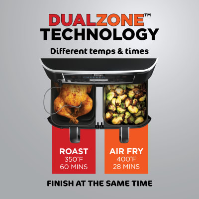 Ninja DZ550 Foodi 10 Quart 6-in-1 Dual Zone Smart XL Air Fryer