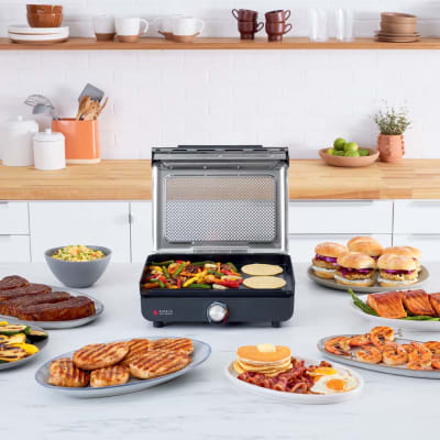 New! Ninja Sizzle Smikeless Indoor Grill & griddle makes awesome