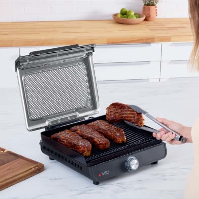 Ninja Sizzle Smokeless Indoor Grill and Griddle with Recipes