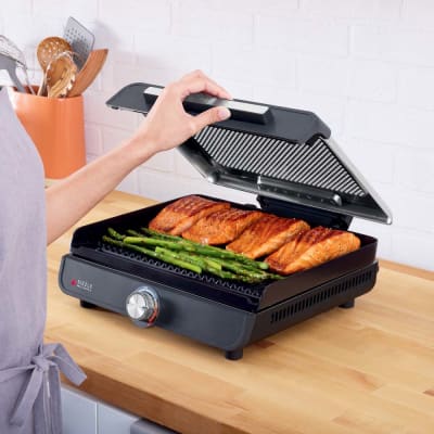 Ninja Sizzle Smokeless Indoor Grill and Griddle with Recipes