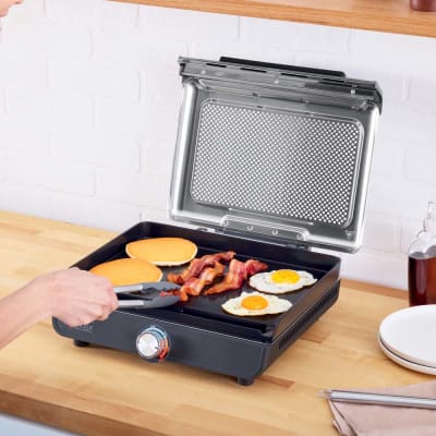 Ninja Sizzle Smokeless Indoor Grill and Griddle with Recipes