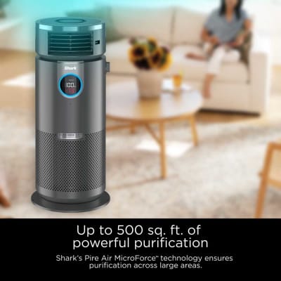 Shark 3-in-1 Max Air Purifier, Heater & Fan with NanoSeal HEPA, Cleansense  IQ, Odor Lock, for 1000 Sq. Ft Charcoal Grey HC501 - Best Buy