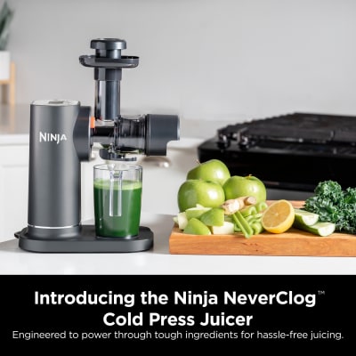 Ninja® Cold Press Juicer Pro - Powerful Slow Juicer with Total Pulp Control  - Cloud Silver, JC100 