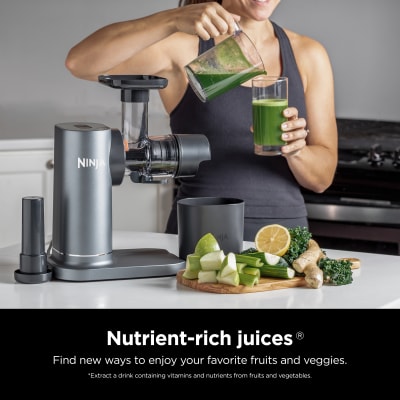 Ninja Cold Press Juicer [JC100UK] Slow Juicer, Masticating Juicer