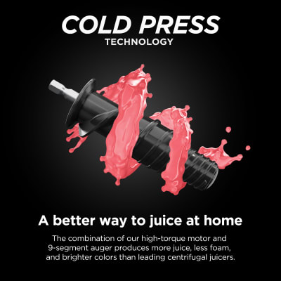 Centrifugeuse compacte NinjaMD Cold Press Pro, extracteur à jus lent,  graphite, 150 W, 2 tasses