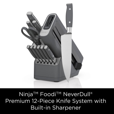 Ninja Foodi StaySharp 5-Piece Knife Set, Block & Sharpener